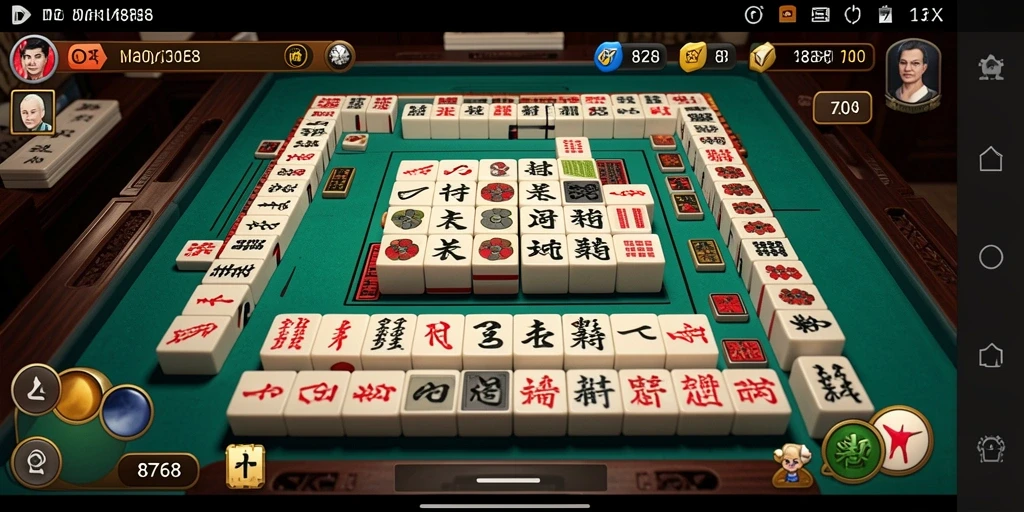 Screenshot gameplay Mahjong 8768 menampilkan aksi mencocokkan ubin yang seru.