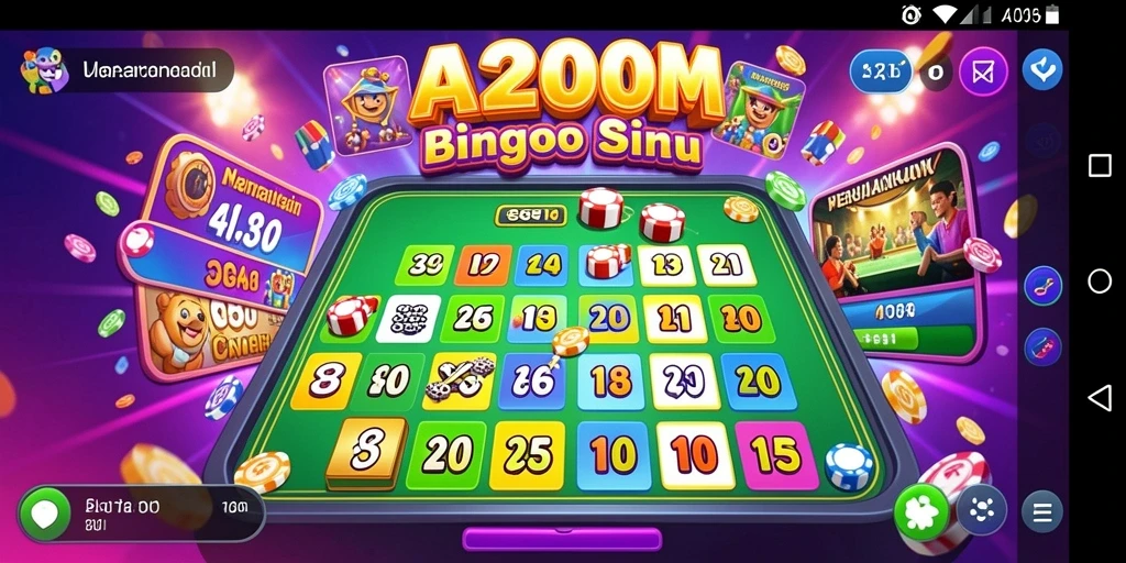 Tampilan gameplay A200M yang seru dan interaktif dalam permainan Bingo.