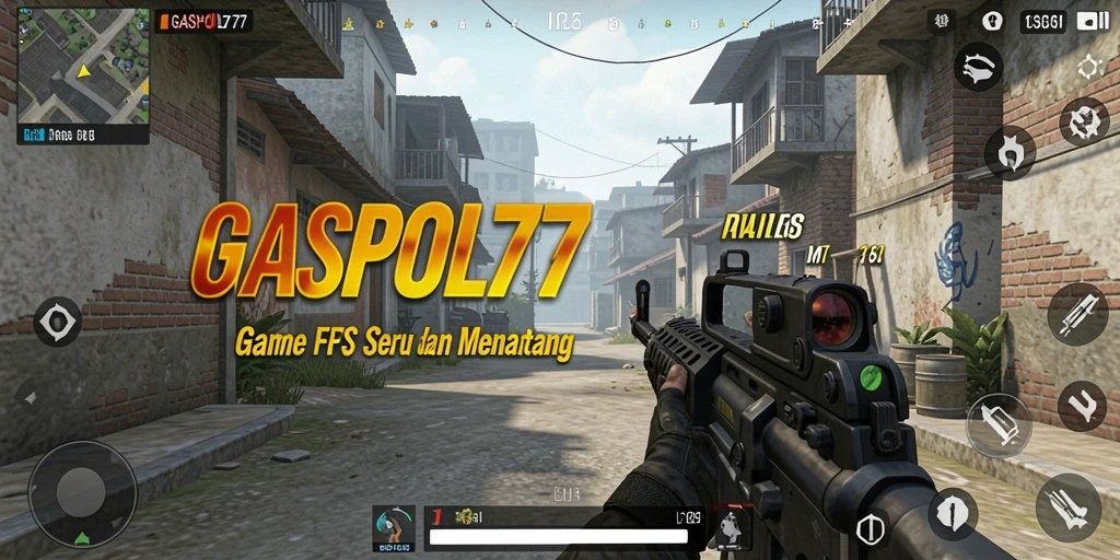 Screenshot GASPOL77 menampilkan aksi ketegangan pertarungan FPS.