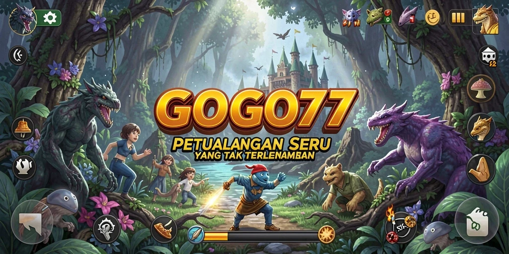 Screenshot gameplay GOGO77 menampilkan petualangan menegangkan yang dilalui pemain.