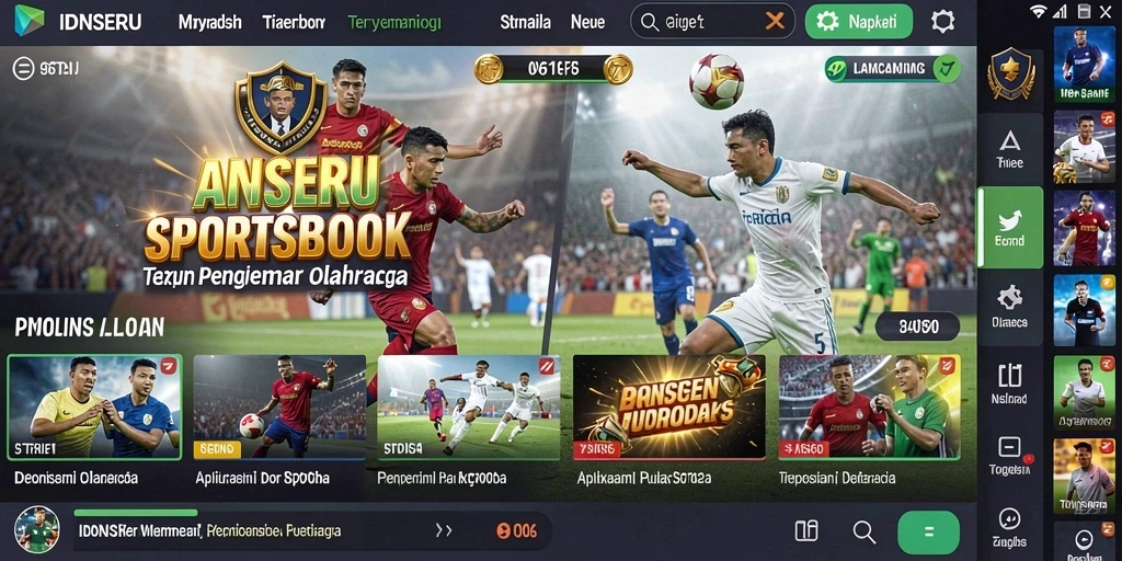 Tampilan menawan dari aplikasi Sportsbook IDNSERU dengan fitur interaktif.