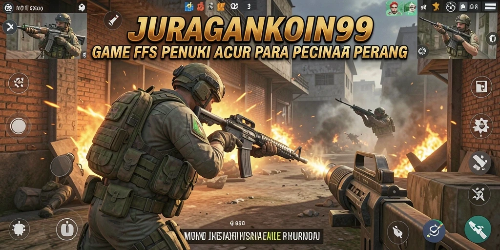 Screenshot utama JURAGANKOIN99 menunjukkan aksi tembak-menembak yang seru dan mendebarkan.