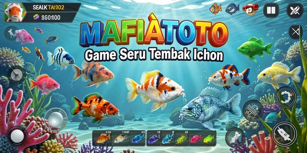 Tampilan gameplay seru di MAFIATOTO saat berburu ikan.