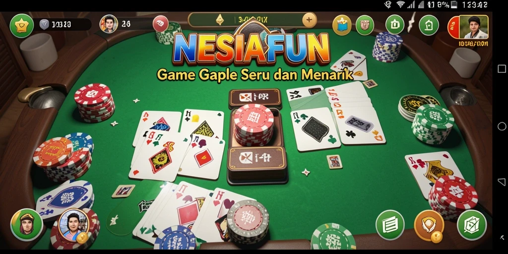 Screenshot NESIAFUN menampilkan serpihan seru dari gameplay Gaple.