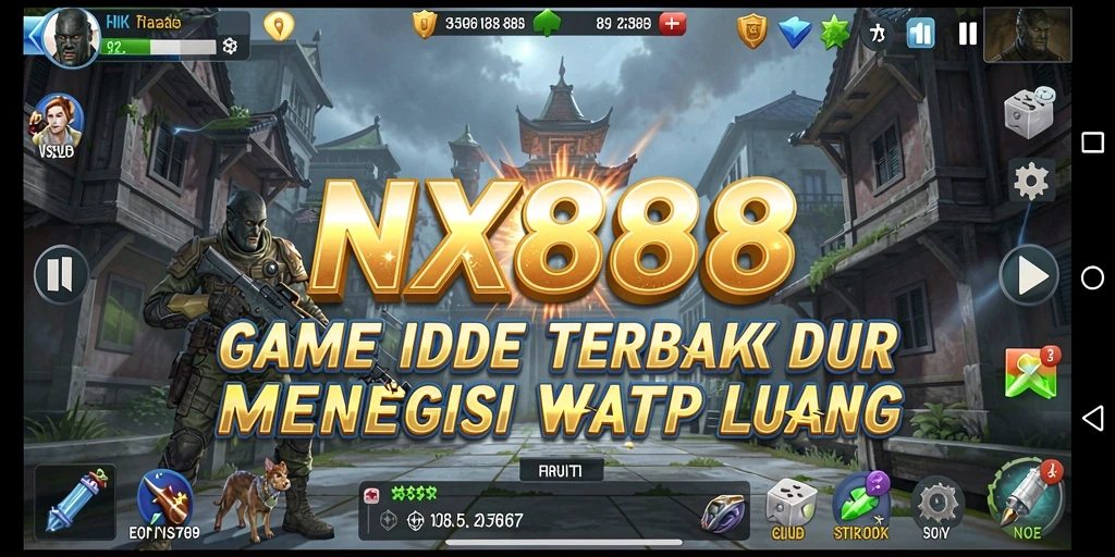 Screenshot utama NX888 menampilkan gameplay Idle yang menarik dan interaktif.