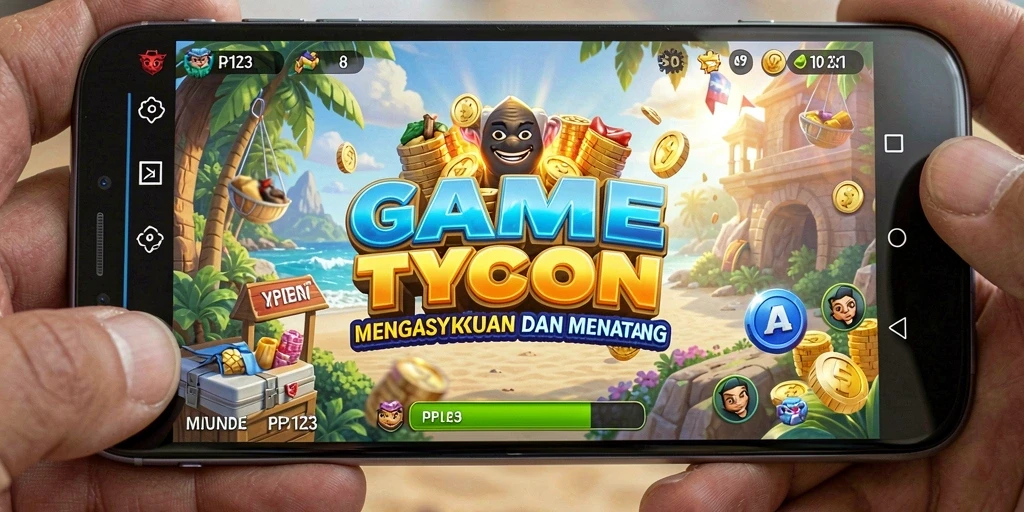 Tampilan gameplay PP123 yang menarik dan menantang dalam dunia Tycoon.