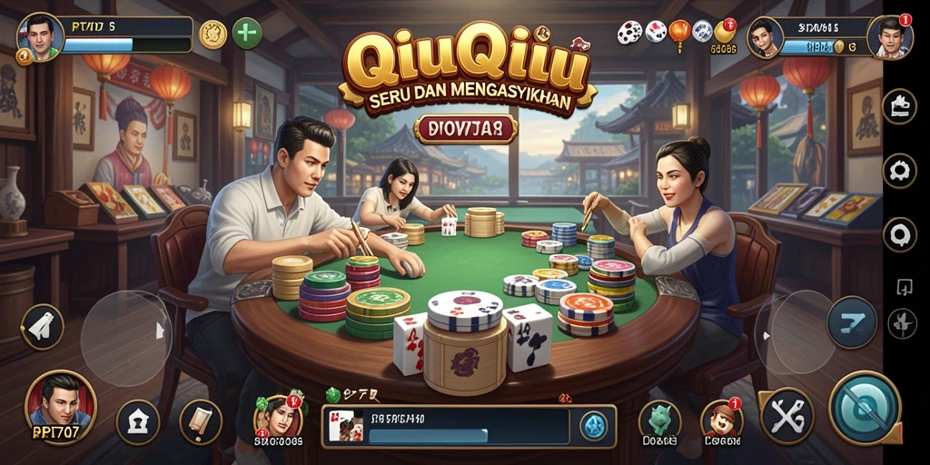 Tampilan gameplay QiuQiu yang mengasyikkan di PT707.