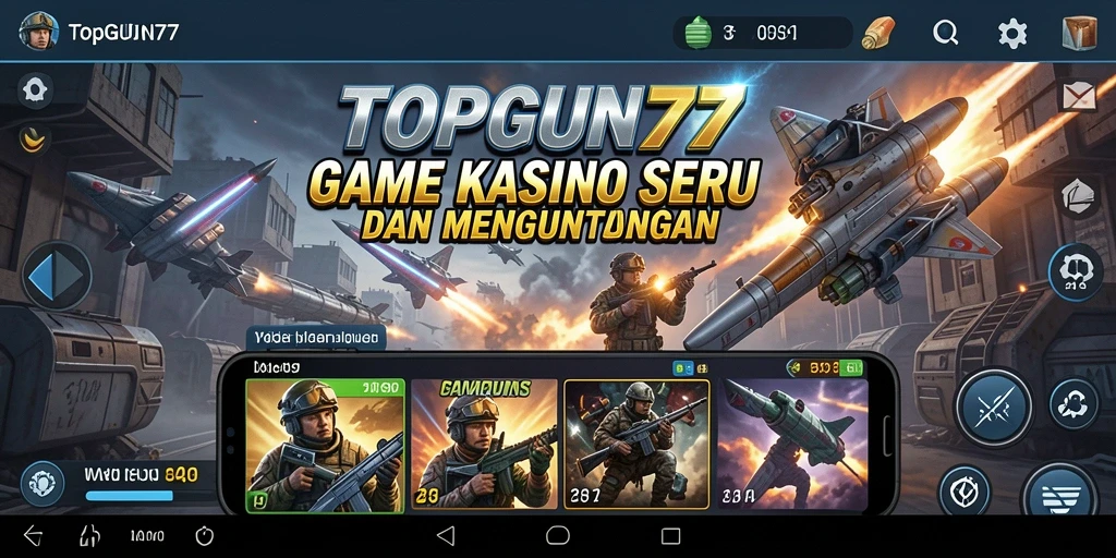 Gameplay seru dalam aplikasi Kasino TOPGUN77 yang menarik.