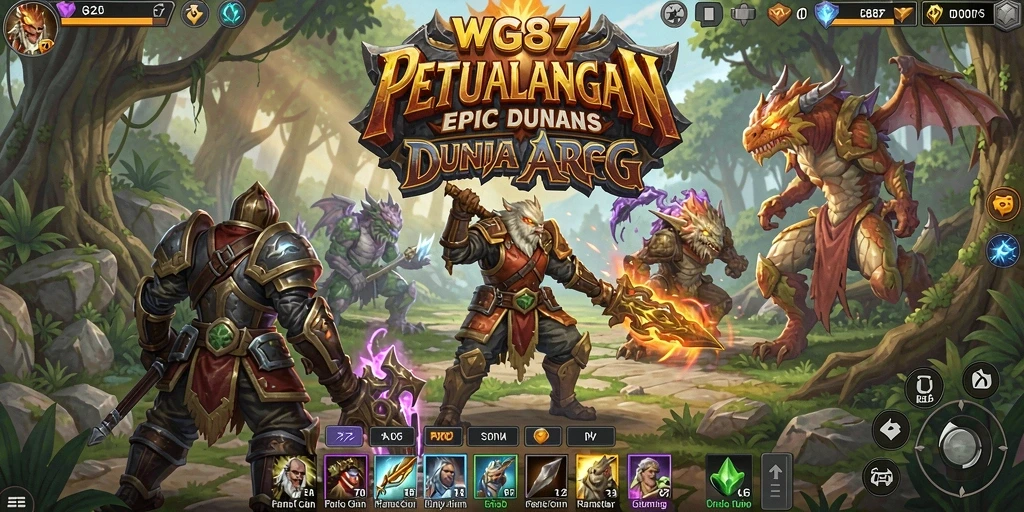 Tangkapan layar gameplay <strong>WG87</strong> yang menampilkan pertarungan epik dalam dunia ARPG.